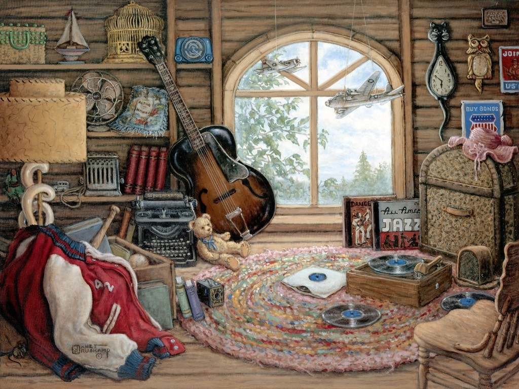 ЖАНЕТ КРУСКАМП.МИЛЫЙ ЧЕРДАЧЁК-1 - интерьер - оригинал