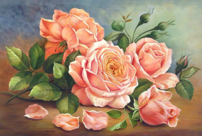 Натюрморт. - живопись., натюрморт, цветы - оригинал