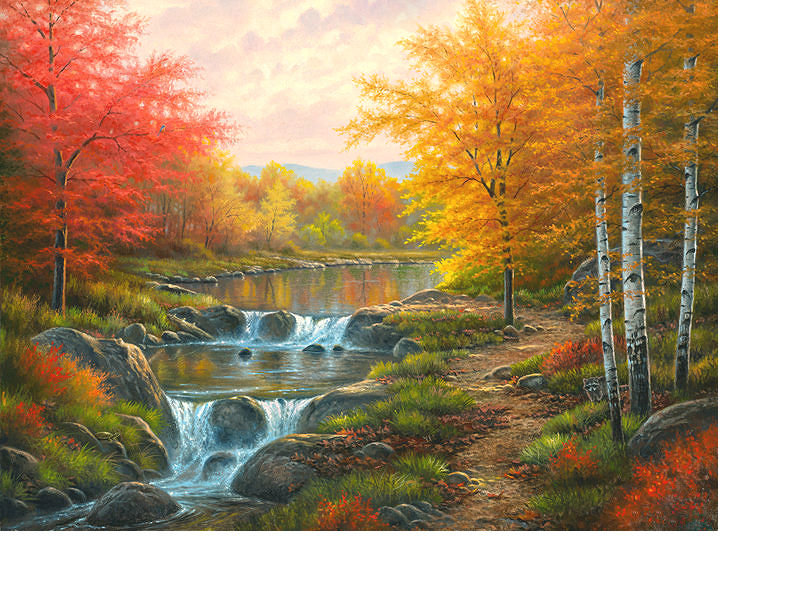 Осенний пейзаж - осень, река, природа, лес - оригинал