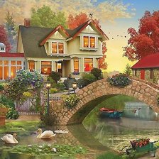 Схема вышивки «Осенний день»