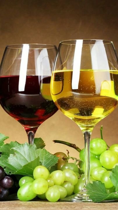 Вино и виноград - ягоды, вино, натюрморт, виноград, бокал - оригинал