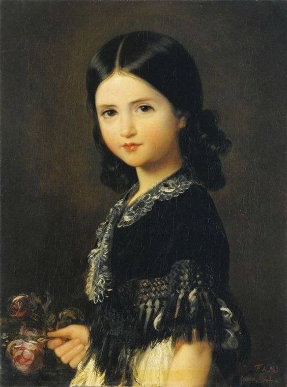 Федерико де Мадрасо. Портрет Беатрис Барба - живопись, портрет, 19 век, девушка - оригинал