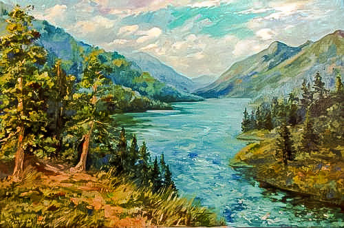 Summer Landscape. - landscapes.scenarys. - оригинал