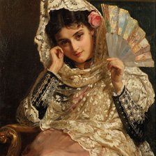 Схема вышивки «Испанка. John Bagnold Burgess»