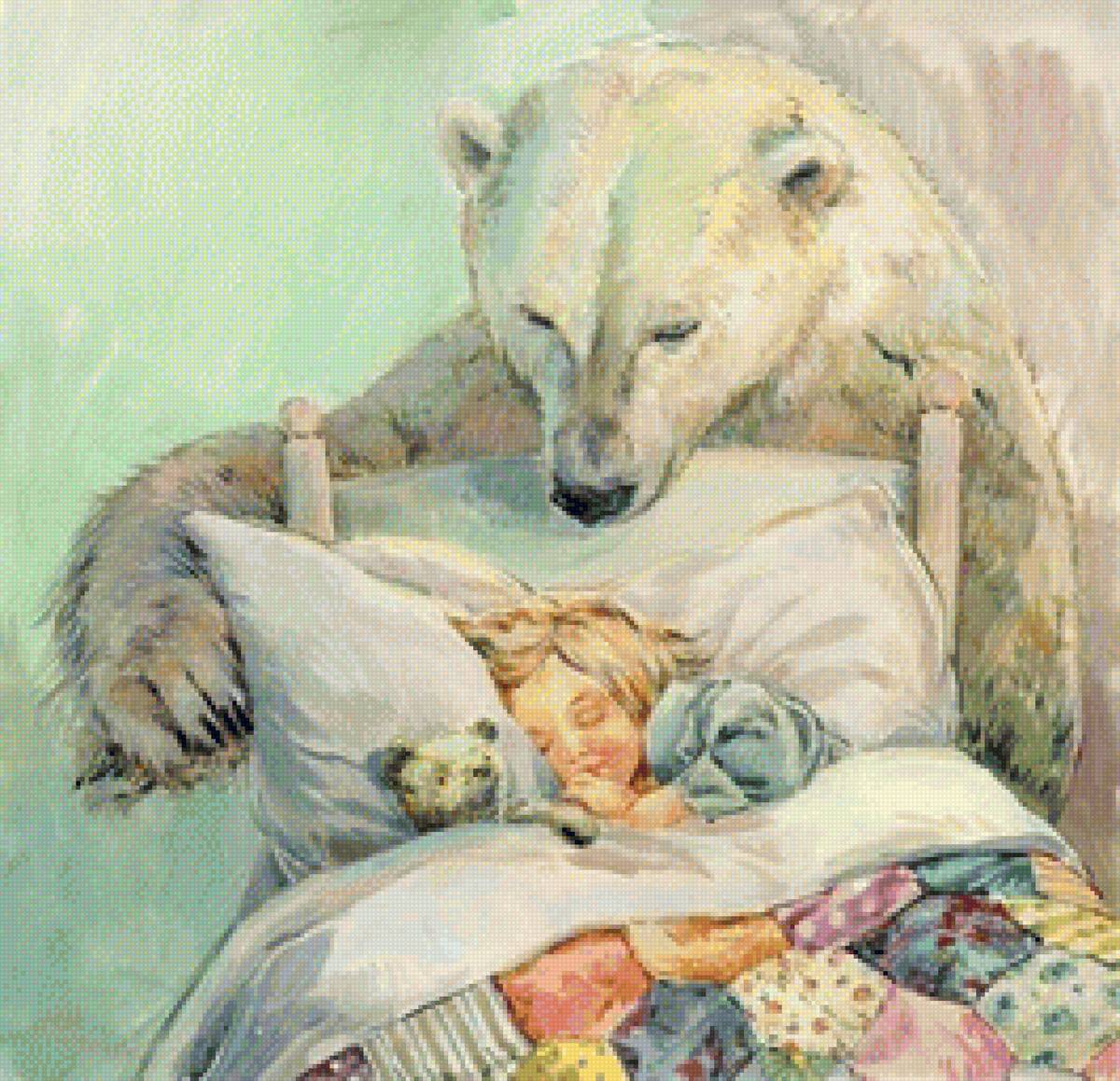 Сладкий сон - медведь, сон, ребенок, спокойствие - предпросмотр