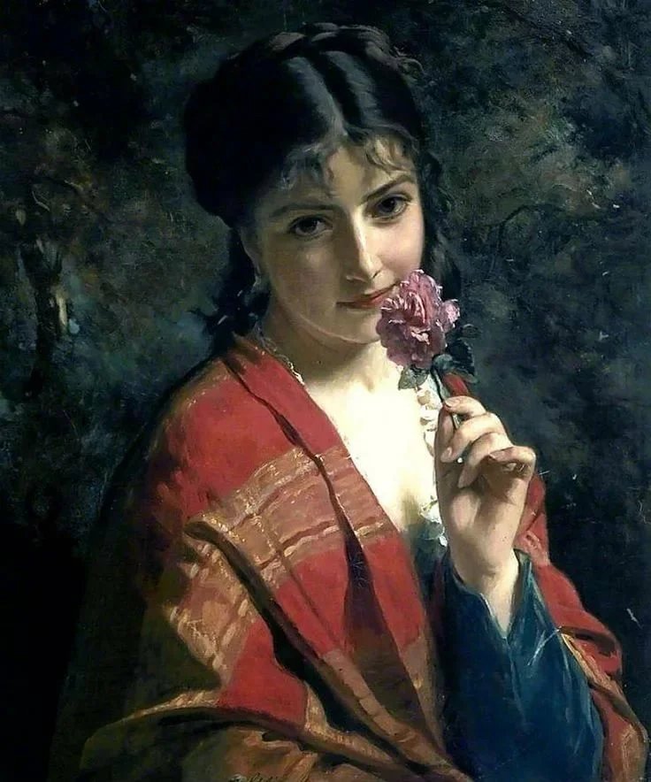 Портрет девушки. Анри Гийом Шлезингер - живопись, портрет, 19 век, девушка - оригинал