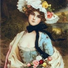 Дама с розами. Франсуа Мартин Кавель