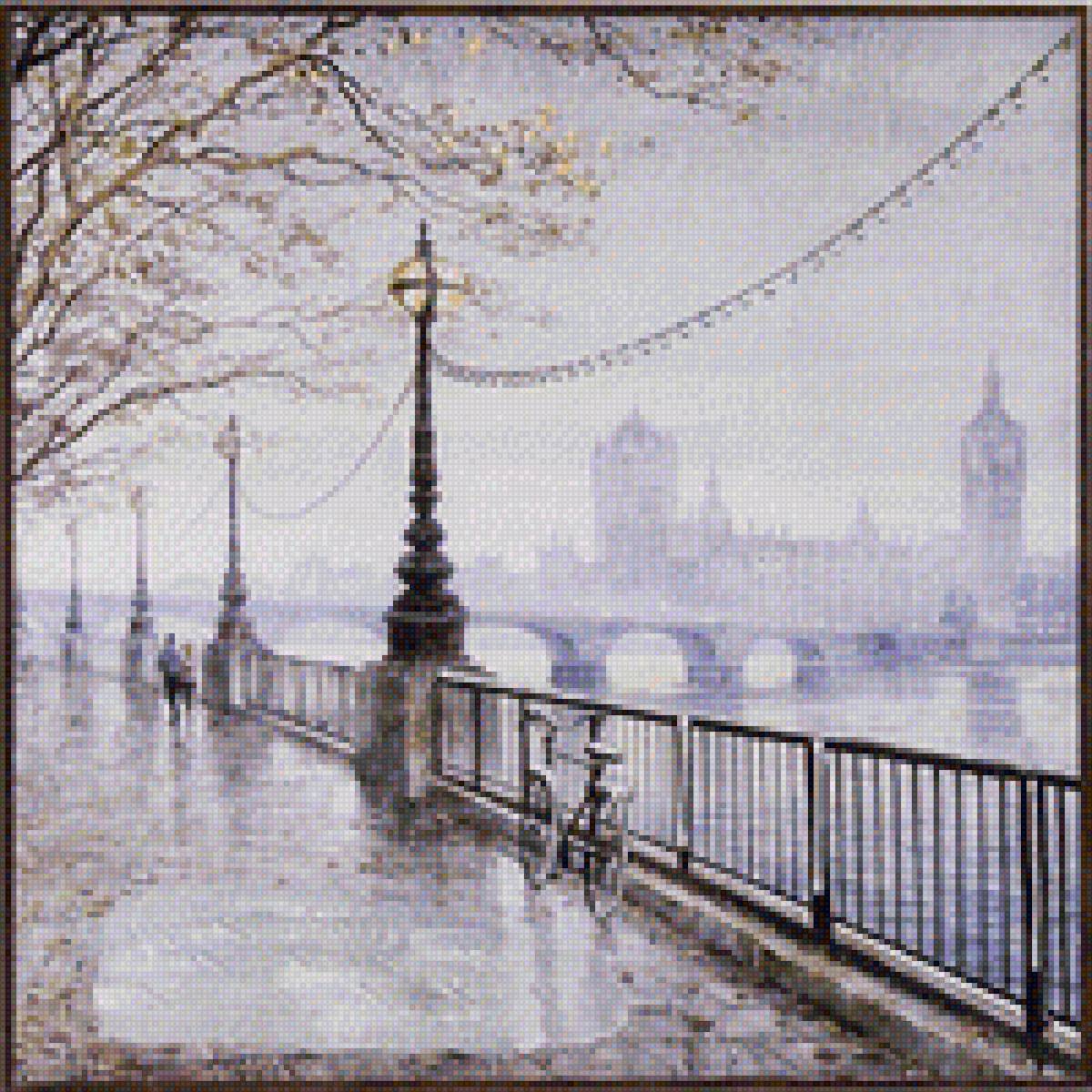 Набережная Темзы - картина - предпросмотр