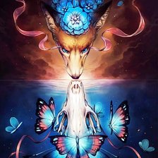 Схема вышивки «отражение»