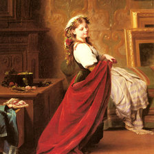 Оригинал схемы вышивки «Фриц Цубер-Бюлер. Портрет девушки» (№2133114)