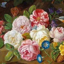 Схема вышивки «цветы»