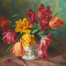 Схема вышивки «тюльпаны»