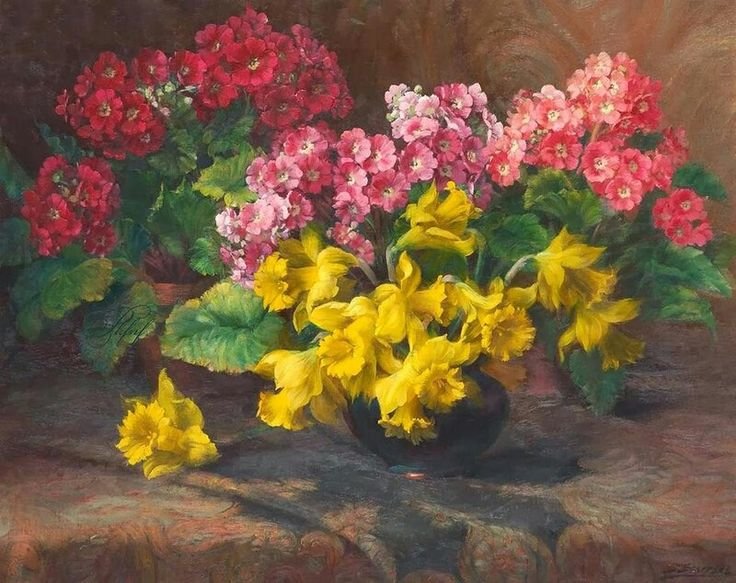 букет - картина, цветы - оригинал