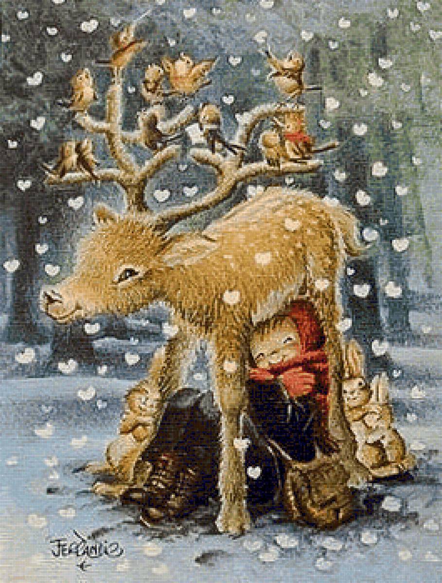 Christmas Friends. - joan ferràndiz castells art.christmas.children.animals. - предпросмотр
