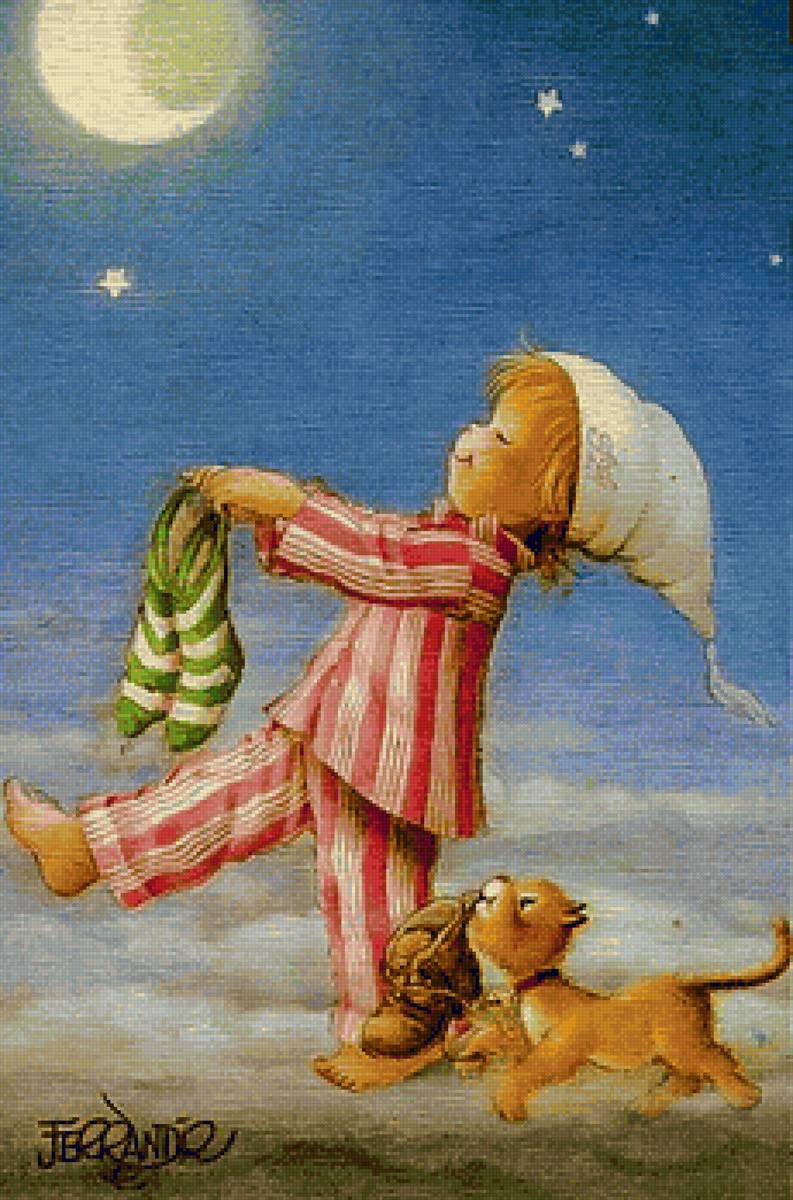 Sleepwalker. Go for Gifts !! - joan ferràndiz castells art.christmas.children.animals. - предпросмотр