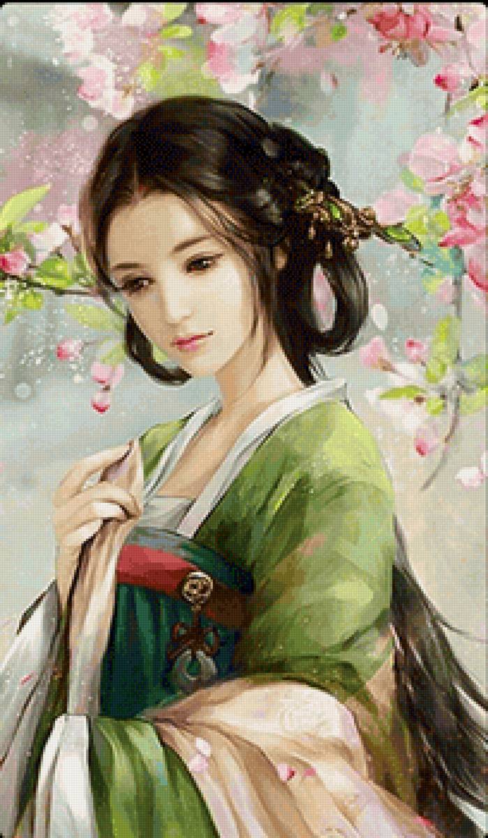 Японка - девушка, азия, портрет, япония - предпросмотр