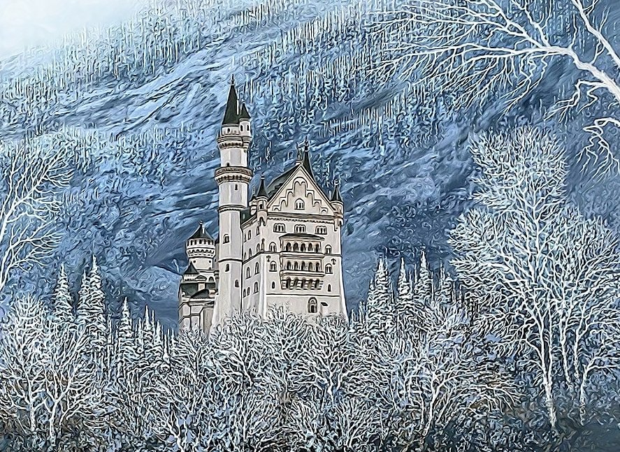 №2134826 - замок, деревья, зима - оригинал