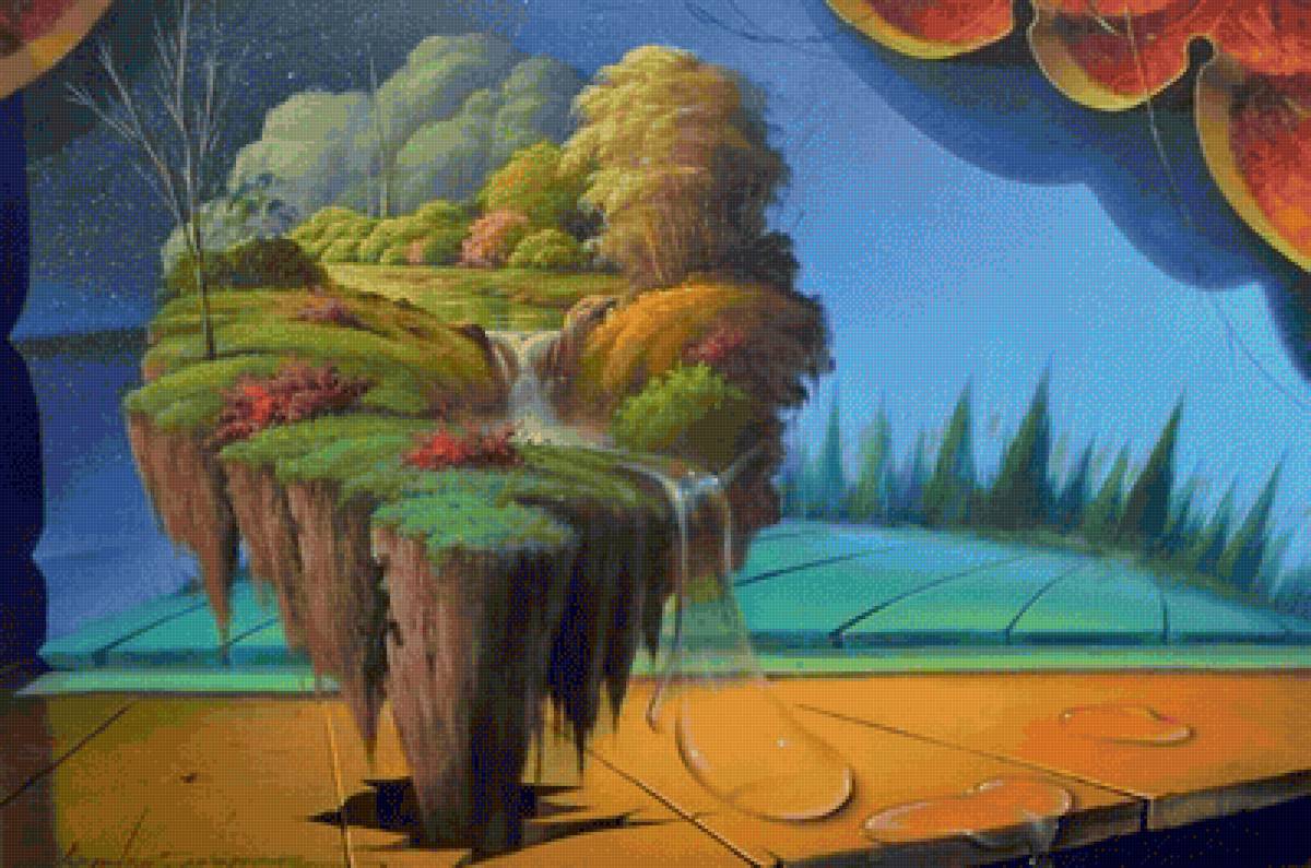 ЭВАНДРУ СКЬЯВОНЕ.ОСТРОВ ВРЕМЕНА ГОДА - картины - предпросмотр