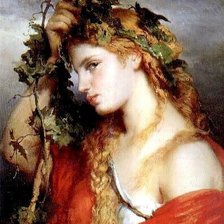 Схема вышивки «Девушка с виноградной лозой. Жан-Франсуа Портель»