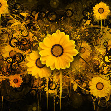 Схема вышивки «Жёлтые цветы»
