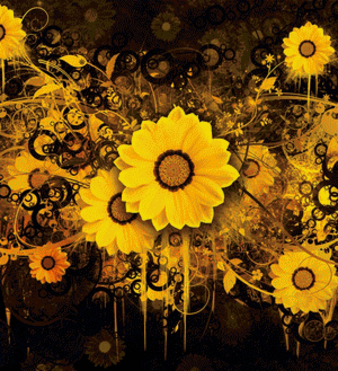 Жёлтые цветы - предпросмотр