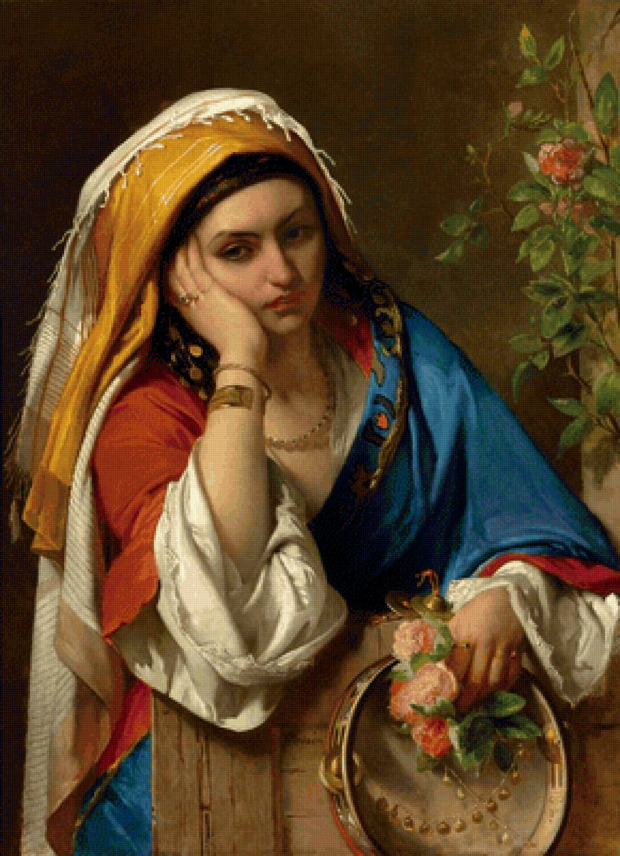 Портрет девушки. Жан-Франсуа Портель - живопись, портрет, девушка, 19 век - предпросмотр