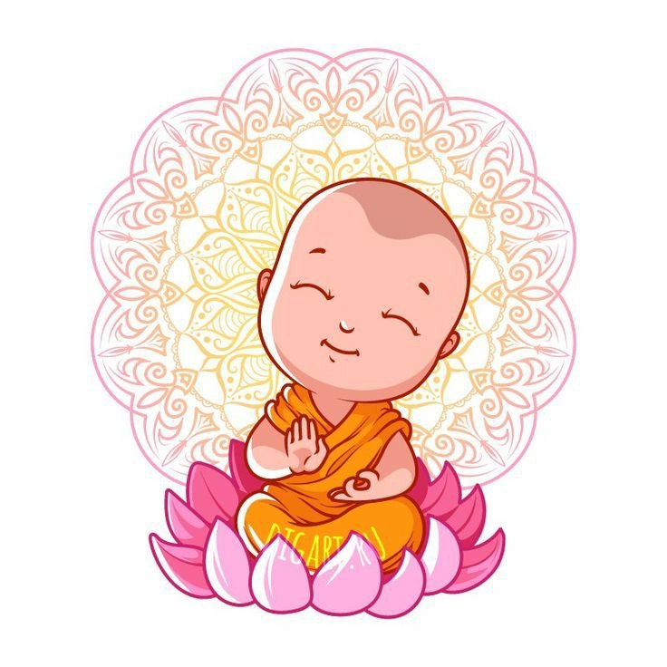 Маленький Будда - буддизм, будда, малыш, лотос - оригинал