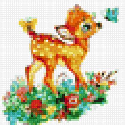 Бэмби - детям, открытка - предпросмотр