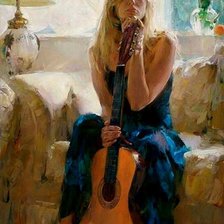 Схема вышивки «Девушка»