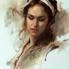 Схема вышивки «Девушка»