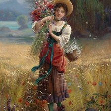 Схема вышивки «Цветочница. Ханс Зацка»