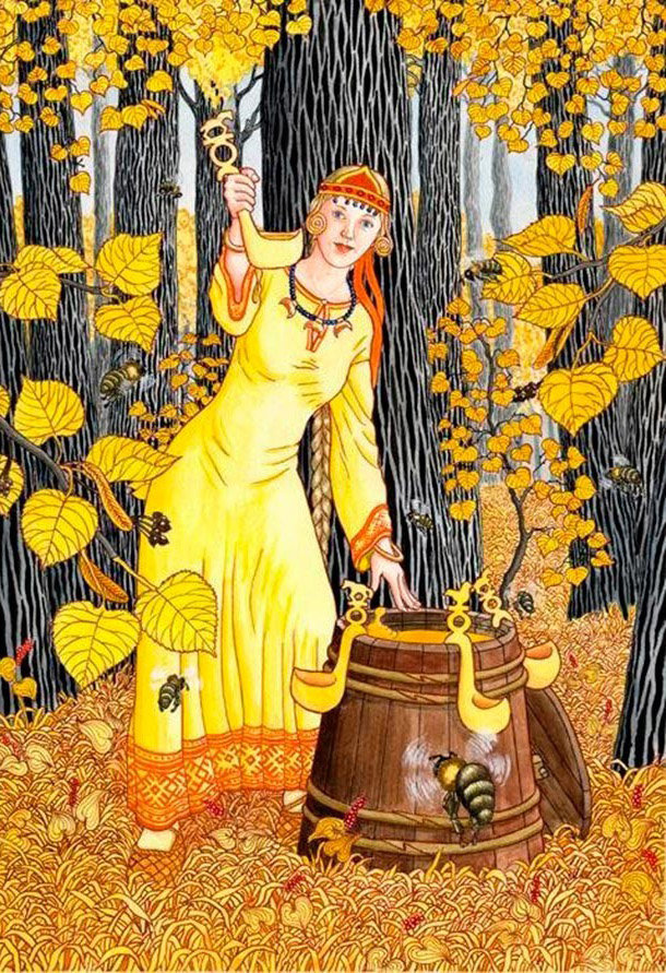 Медовый Спас1 - девушка, лес, природа - оригинал