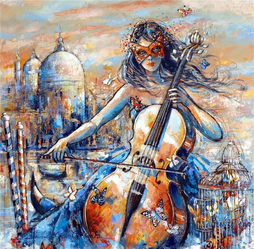 Музыка - венеция, музыка, девушка - оригинал