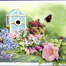 Схема вышивки «zátišie kvety»