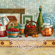 Схема вышивки «ГАЛИНА ЕГОРЕНКОВА.ПОЛОЧКА С ВАРЕНЬЕМ»