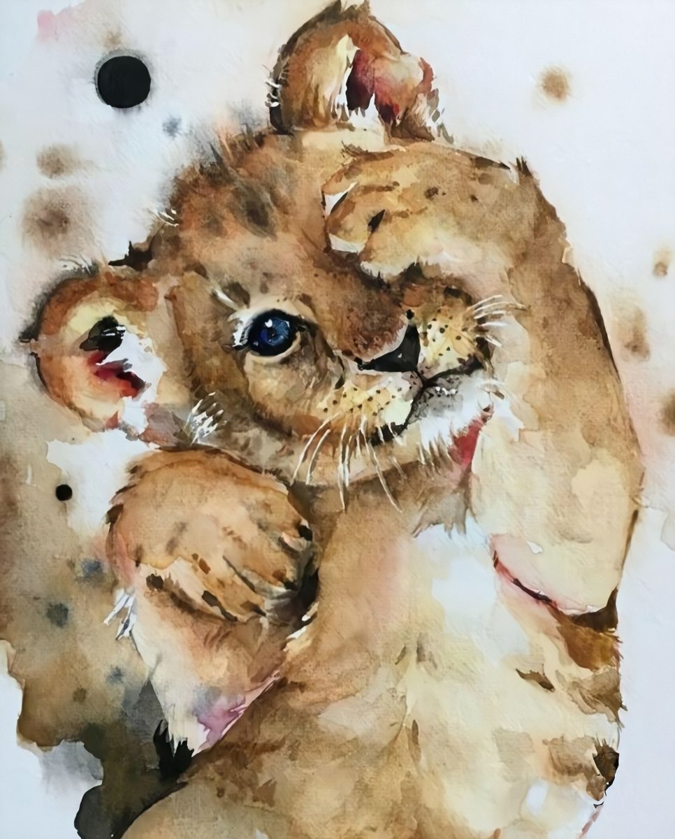 Львенок - животные, лев - оригинал