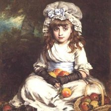 Схема вышивки «William Hippon Gadsby. Девочка с яблоками»