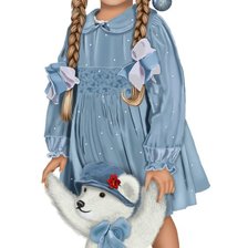 Схема вышивки «МОЙ БЕЛЫЙ МИШКА»