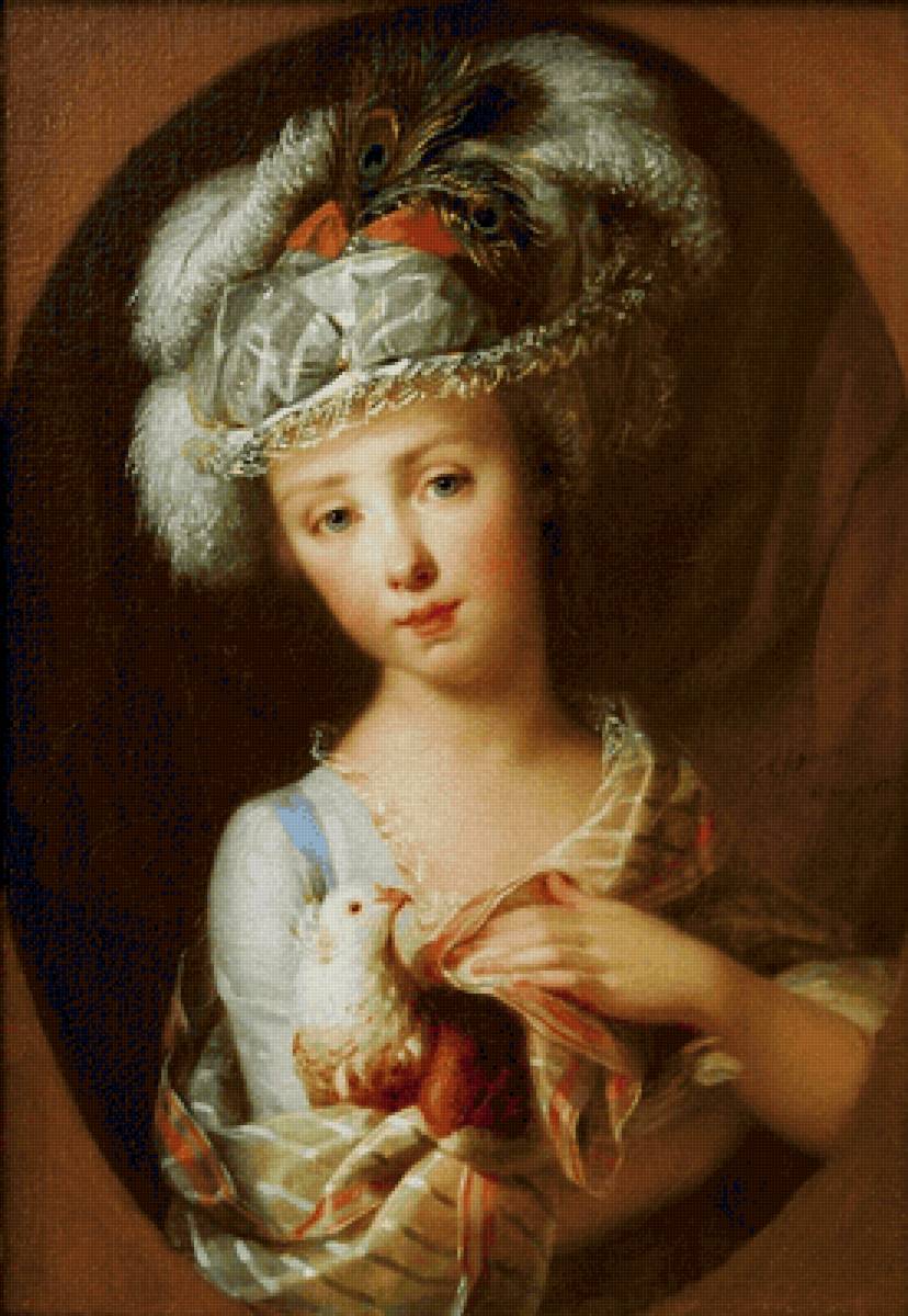 Иоганн Фридрих Август Тишбейн. Дама с голубем - женщина, портрет, 19 век, живопись, голубь, дама, девушка - предпросмотр
