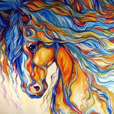 Схема вышивки «голова лошади»