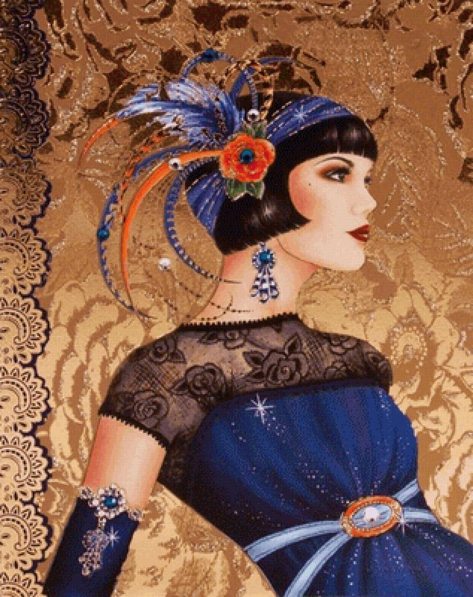 Женский портрет - нэп, портрет, женщина, ретро, 20-е годы, девушка - предпросмотр