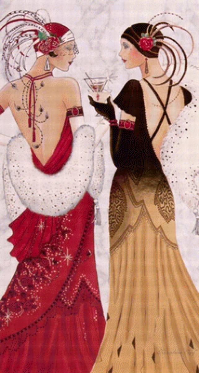 Две леди - нэп, портрет, женщина, ретро, 20-е годы, девушка - предпросмотр