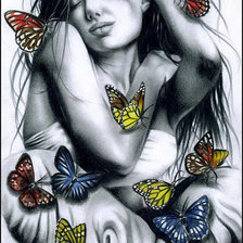 Оригинал схемы вышивки «Сон с бабочками» (№2139528)