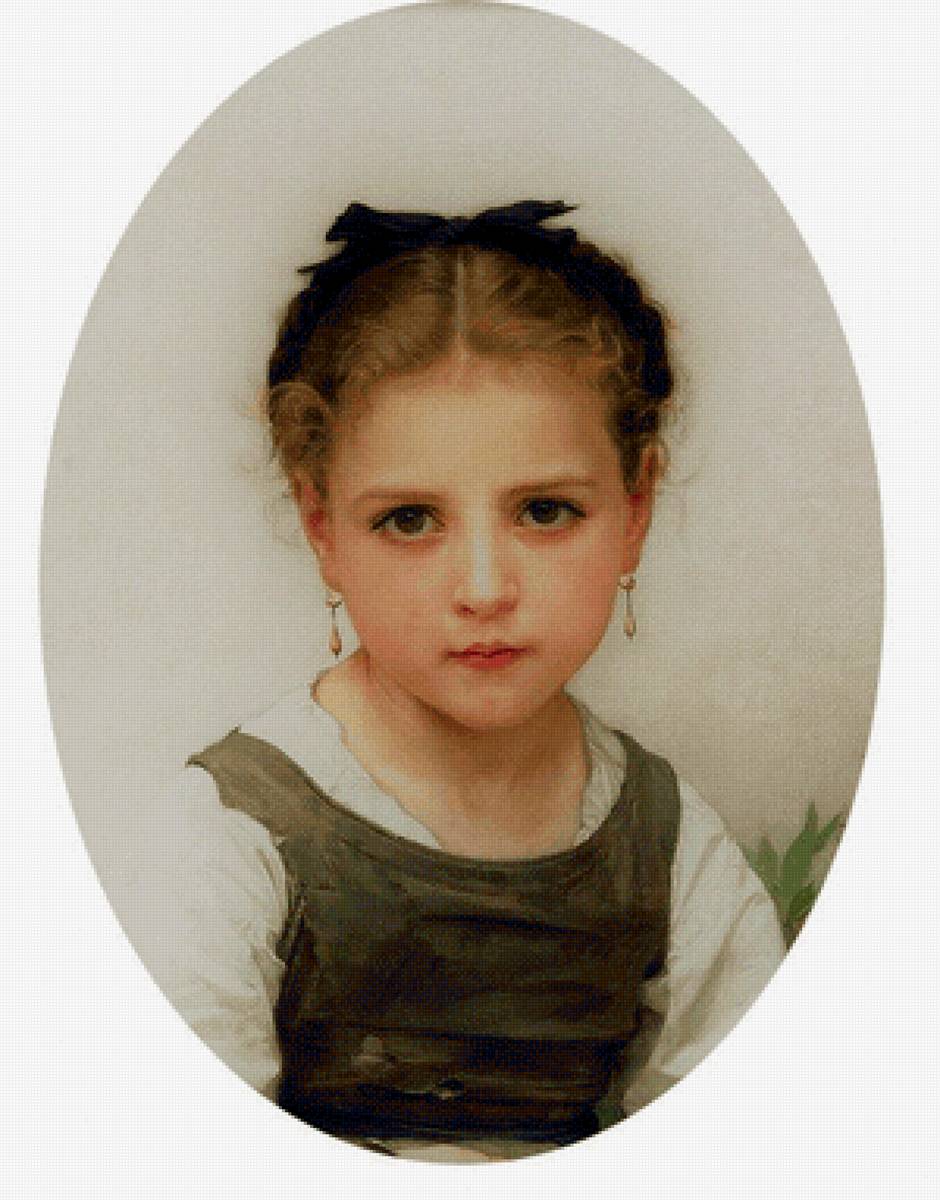 девочка - портрет, худ.бугро, живопись - предпросмотр