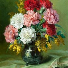 Схема вышивки «гвоздики»