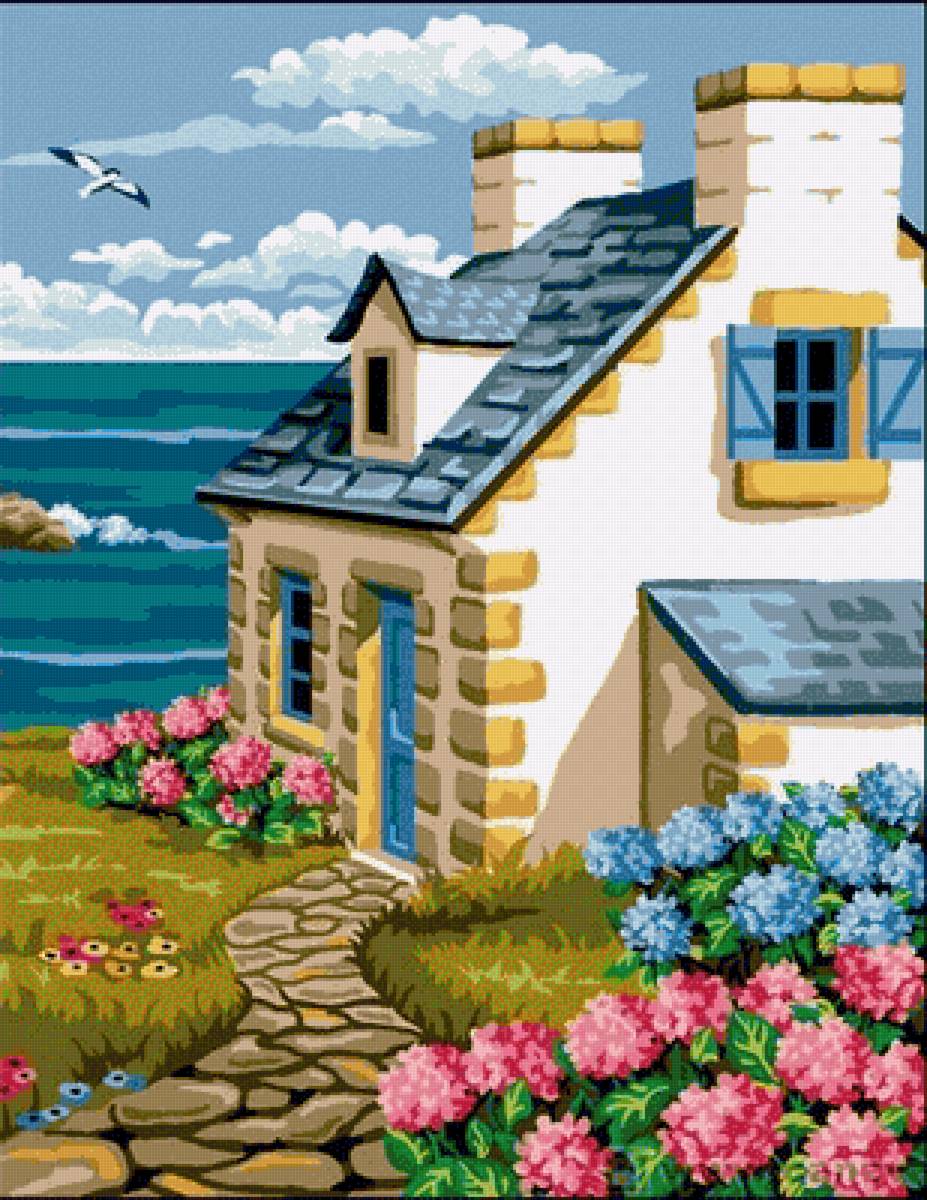 Тихая заводь - дом, море - предпросмотр