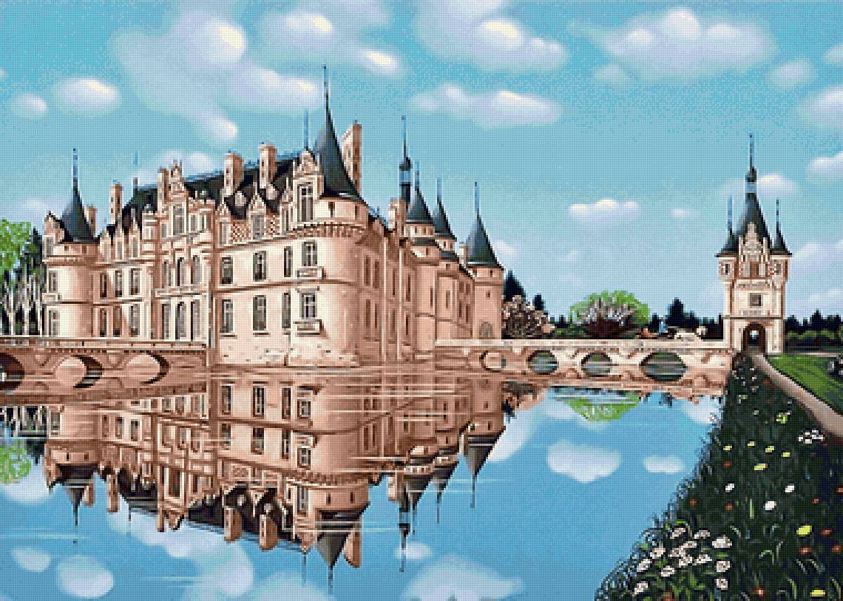 №2140004 - озеро, мост, замок, отражение - предпросмотр