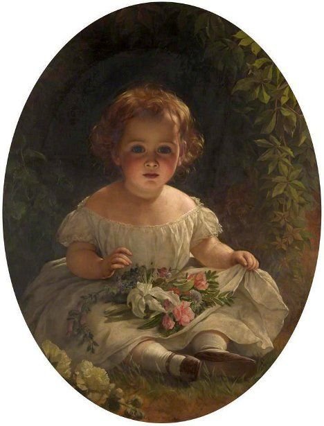 THOMAS FRANCIS DICKSEE. Портрет девочки - девочка, портрет, 19 век, живопись - оригинал