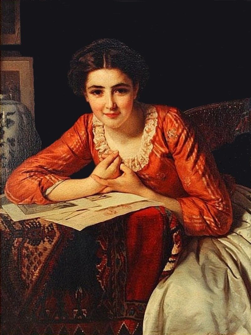 Генри Гийом Шлезингер. Портрет девушки - 19 век, девушка, портрет, живопись - оригинал