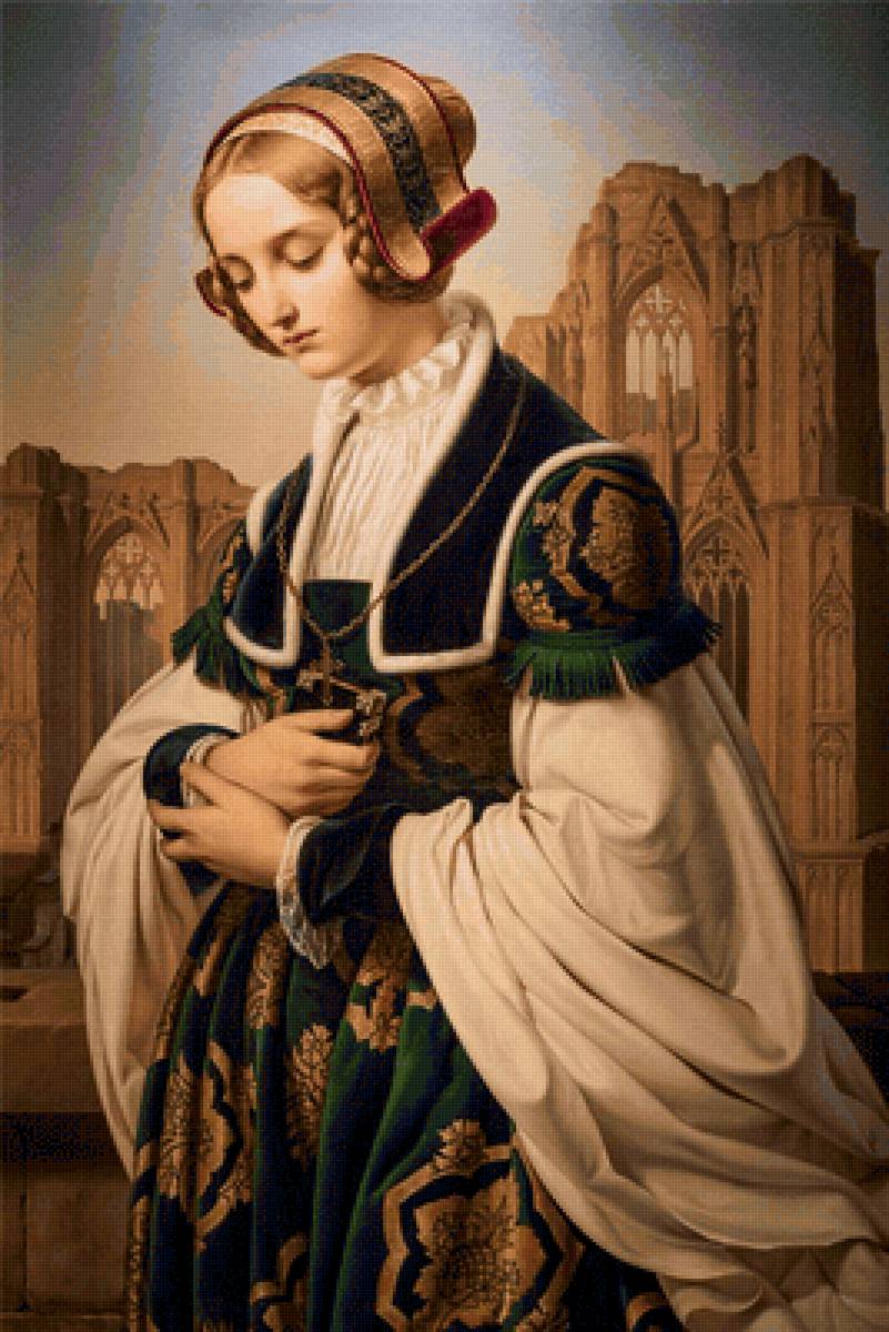 Женский портрет. Louis Ammy Blanc - портрет, 19 век, живопись, девушка - предпросмотр